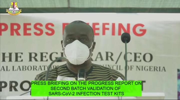 Press Briefing On The Report Of The second batch Pre-Market Validation Of SARS-COV-2 Infection (COVID-19) Test Kits In Nigeria By Dr. Tosan Erhabor, Registrar/Chief Executive Officer, Medical Laboratory Science Council Of Nigeria (MLSCN) On Tuesday, October 13, 2020